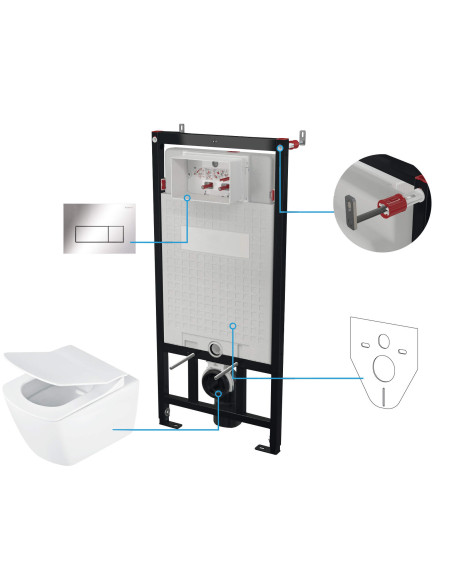 Deante Blur tualetes komplekts, iebūvēts, 6 vienā CDZS6ZPW