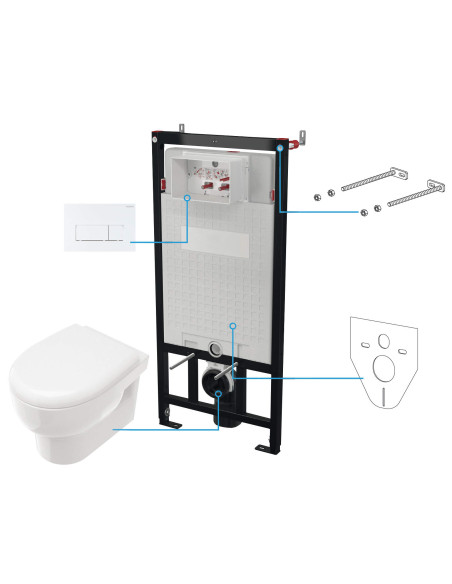 Deante Avis tualetes komplekts, slēptais, 6 in 1 CDAA6ZPW