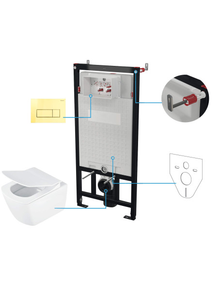 Deante Blur tualetes komplekts, slēpts, 6 vienā CDZZ6ZPW