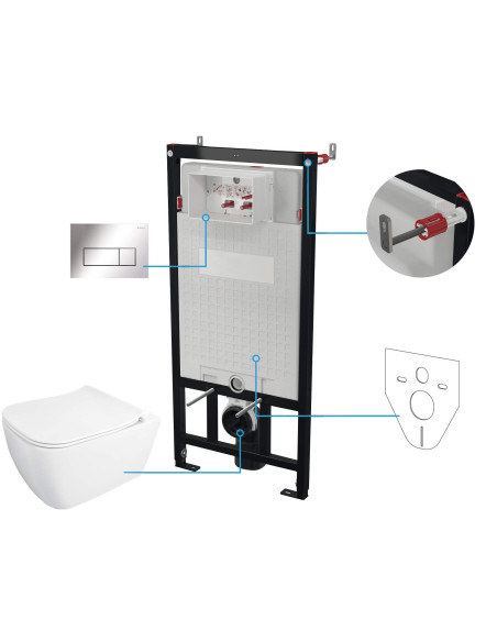 Deante Hiacynt jauns tualetes komplekts, slēpts, 6 vienā CDYS6ZPW