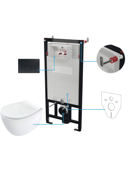 Deante Silia tualetes komplekts, paslēpts, 6 in 1 CDLN6ZPW