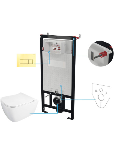 Deante Hiacynt jauns tualetes komplekts, slēpts, 6 vienā CDYZ6ZPW
