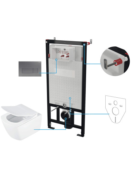 Deante Blur tualetes komplekts, slēpts, 6 vienā CDZT6ZPW