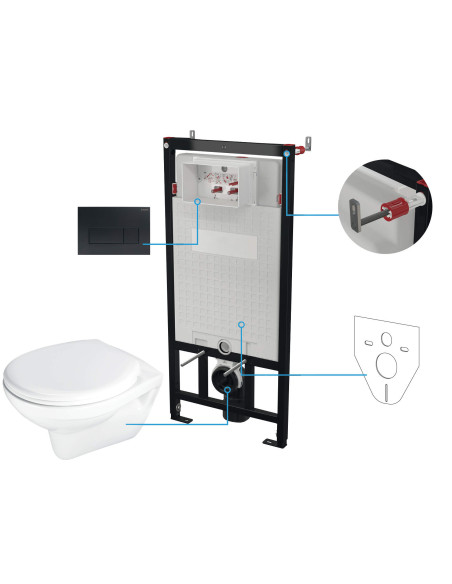 Deante Boro tualetes komplekts, slēpts, 6 in 1 CMON6SPW