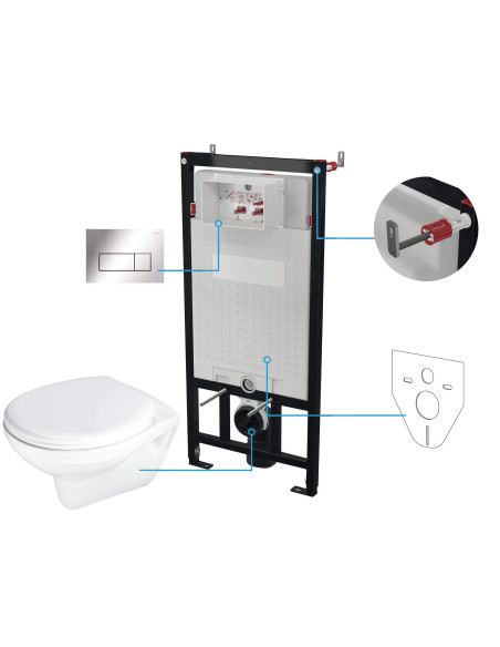 Deante Boro tualetes komplekts, paslēpts, 6 in 1 CMOS6SPW