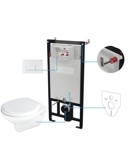 Deante Boro tualetes komplekts, slēpts, 6 in 1 CMOA6SPW