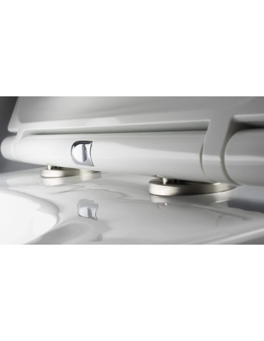 Deante apaļais tualetes poda sēdeklis, plāns, ar mīkstu aizvēršanu CGR_6SOZ