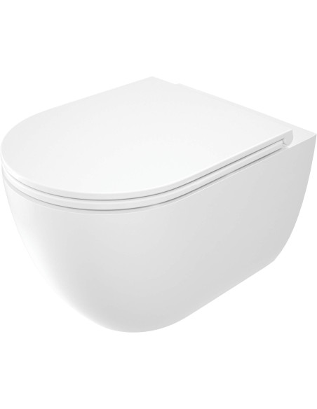 Deante apaļa tualetes pods, ar sēdekli, bez malām CGRD6ZPW