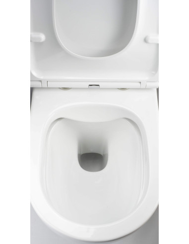 Deante apaļa tualetes pods, ar sēdekli, bez malām CGRD6ZPW