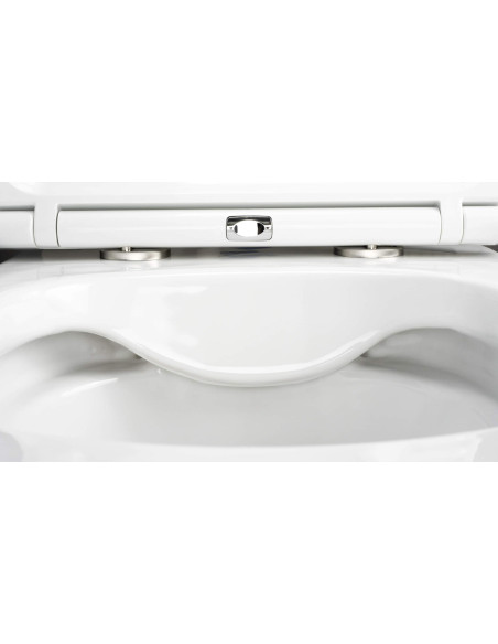 Deante apaļa tualetes pods, ar sēdekli, bez malām CGRD6ZPW