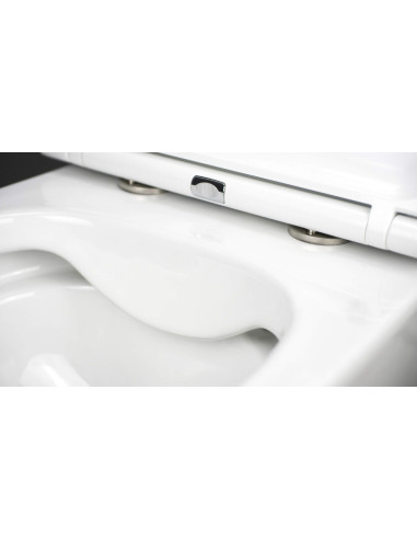 Deante apaļa tualetes pods, ar sēdekli, bez malām CGRD6ZPW