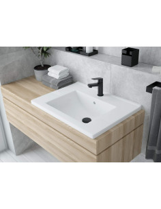 Deante Floks keramikas izlietne, padziļināta, ar krāna plauktu - 60 cm CDI_6U6M 2