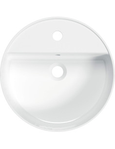 Deante apaļa keramikas izlietne, galda virsma, ar krāna plauktu CGR_6U4B 2