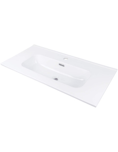 Deante Tubo Ceramic izlietne, padziļināta, ar krāna plauktu - 80 cm CTU_6U8M
