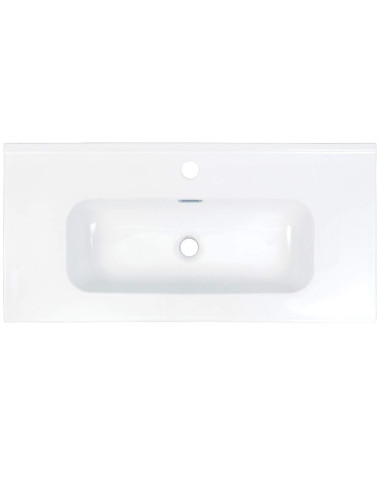 Deante Tubo Ceramic izlietne, padziļināta, ar krāna plauktu - 80 cm CTU_6U8M