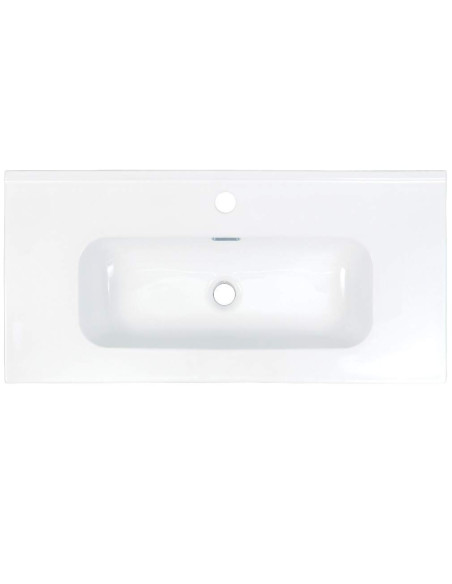 Deante Tubo Ceramic izlietne, padziļināta, ar krāna plauktu - 80 cm CTU_6U8M Deante Tubo Ceramic izlietne, padziļināta, ar krāna plauktu - 80 cm CTU_6U8M