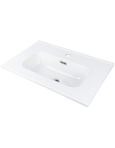 Deante Tubo Ceramic izlietne, padziļināta, ar krāna plauktu - 60 cm CTU_6U6M