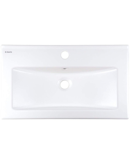 Deante Tubo Ceramic izlietne, padziļināta, ar krāna plauktu CTU_636M Deante Tubo Ceramic izlietne, padziļināta, ar krāna plauktu CTU_636M