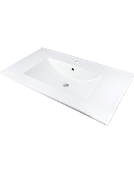 Deante Tubo Ceramic izlietne, padziļināta, ar krāna plauktu CTU_648M Deante Tubo Ceramic izlietne, padziļināta, ar krāna plauktu CTU_648M