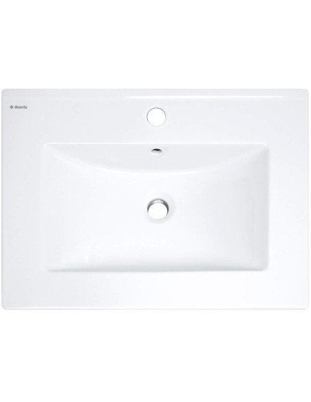 Deante Tubo Ceramic izlietne, padziļināta, ar krāna plauktu CTU_646M Deante Tubo Ceramic izlietne, padziļināta, ar krāna plauktu CTU_646M