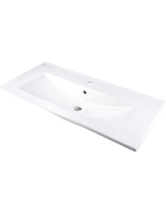 Deante Tubo Ceramic izlietne, padziļināta, ar krāna plauktu CTU_638M