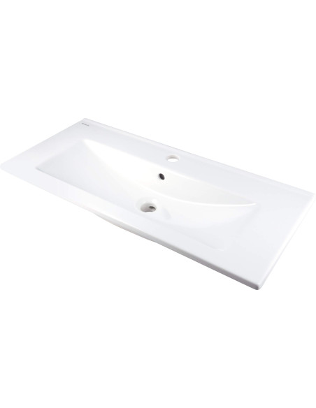 Deante Tubo Ceramic izlietne, padziļināta, ar krāna plauktu CTU_638M Deante Tubo Ceramic izlietne, padziļināta, ar krāna plauktu CTU_638M