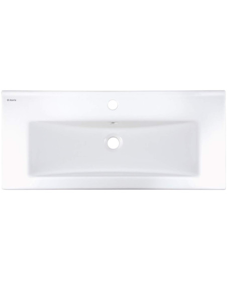 Deante Tubo Ceramic izlietne, padziļināta, ar krāna plauktu CTU_638M Deante Tubo Ceramic izlietne, padziļināta, ar krāna plauktu CTU_638M