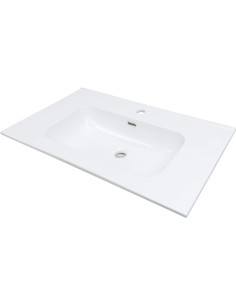 Deante Tubo keramikas izlietne, padziļināta, ar jaucējkrāna plauktu - 80 cm CTU_6U8W