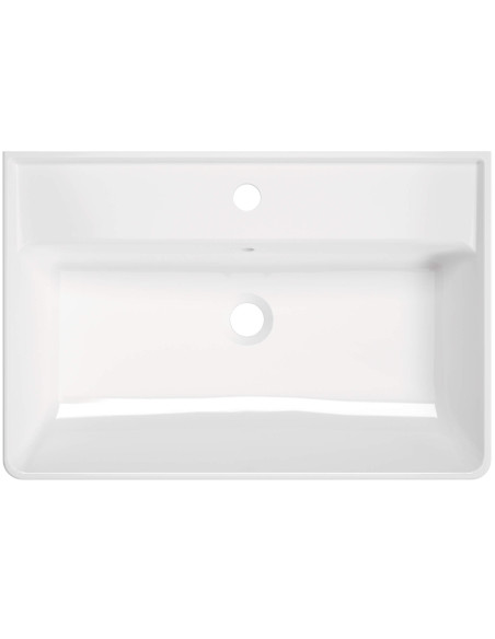 Deante Temisto Keramikas izlietne, uz darba virsmas/sienas stiprināma, ar jaucējkrāna plauktu - en_61x41 cm CDT_6U7S Deante Temisto Keramikas izlietne, uz darba virsmas/sienas stiprināma, ar jaucējkrāna plauktu - en_61x41 cm CDT_6U7S