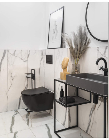 Deante Correo Granite izlietne, galda virsma, ar krāna plauktu - 60x40 cm CQR_TU6S
