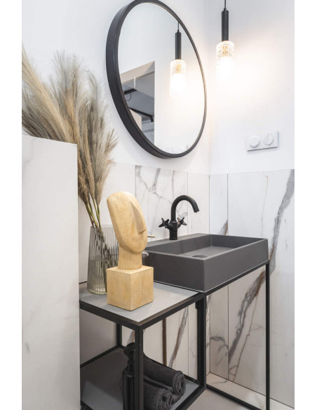 Deante Correo Granite izlietne, galda virsma, ar krāna plauktu - 60x40 cm CQR_TU6S Deante Correo Granite izlietne, galda virsma, ar krāna plauktu - 60x40 cm CQR_TU6S