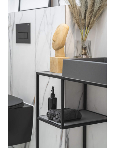 Deante Correo Granite izlietne, galda virsma, ar krāna plauktu - 60x40 cm CQR_TU6S