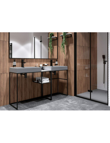 Deante Correo Granite izlietne, galda virsma, ar krāna plauktu - 60x40 cm CQR_SU6S