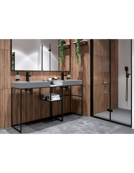 Deante Correo Granite izlietne, galda virsma, ar krāna plauktu - 60x40 cm CQR_SU6S Deante Correo Granite izlietne, galda virsma, ar krāna plauktu - 60x40 cm CQR_SU6S