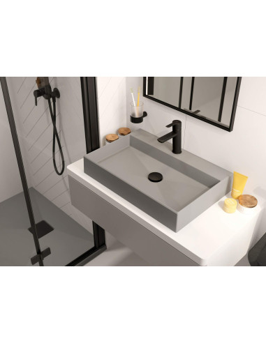 Deante Correo Granite izlietne, galda virsma, ar krāna plauktu - 60x40 cm CQR_SU6S