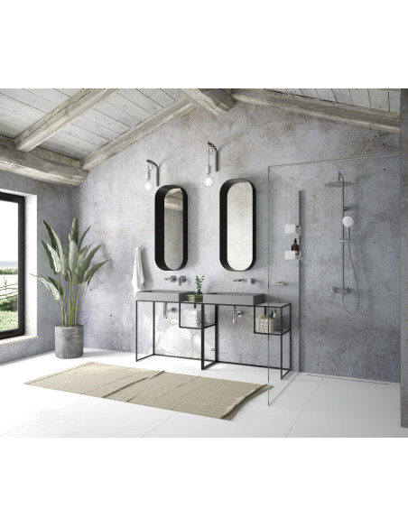 Deante Correo Granite izlietne, galda virsma, ar krāna plauktu - 60x40 cm CQR_SU6S Deante Correo Granite izlietne, galda virsma, ar krāna plauktu - 60x40 cm CQR_SU6S