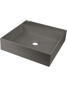 Deante Correo granīta izlietne, darba virsma, ar jaucējkrāna plauktu - 400x400 mm CQR_TU4S