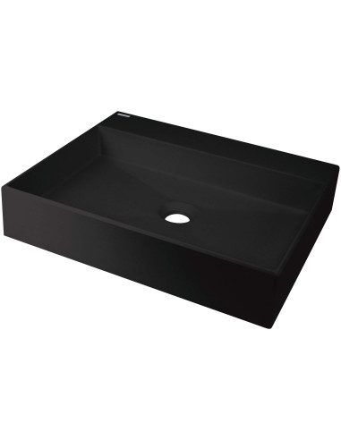 Deante Correo granīta izlietne, darba virsma, ar jaucējkrāna plauktu - 500x400 mm CQR_NU5S