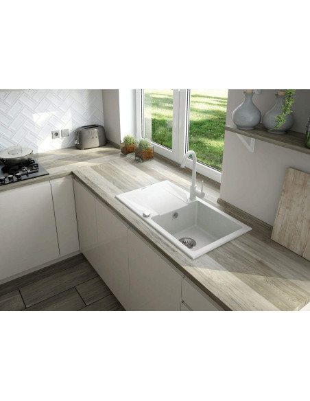 Deante Zorba Granīta izlietne ar krānu, 1 bļoda ar noteku ZQZVA113