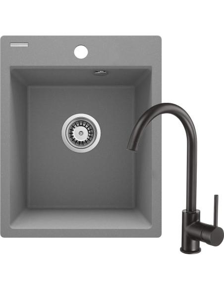 Deante Corio granīta izlietne ar krānu, 1 bļoda ZRCBS103