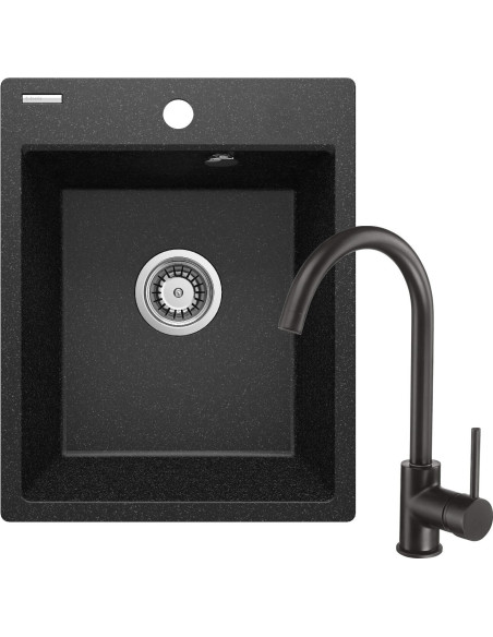 Deante Corio granīta izlietne ar krānu, 1 bļoda ZRCB2103