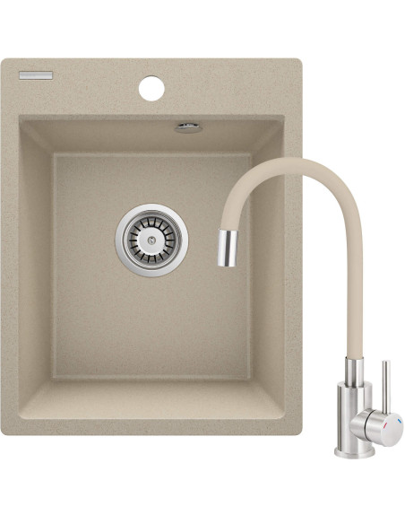 Deante Corio Granīta izlietne ar krānu, 1 bļoda ZRCP7103