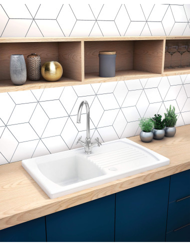 Deante Lusitano Keramikas izlietne, 1 bļoda ar noteku ZCL_611N