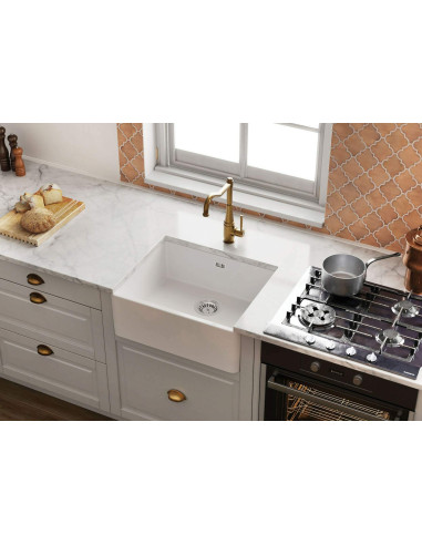 Deante Sabor keramikas izlietne, 1 bļoda, lauku māja ZCB_610K