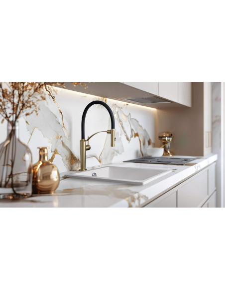 Deante Corda granīta izlietne, 1 bļoda, zem stiprinājuma ZQA_A10B