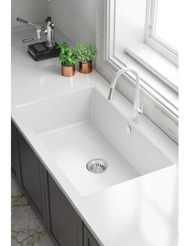 Deante Corda granīta izlietne, 1 bļoda, zem stiprinājuma ZQA_A10D