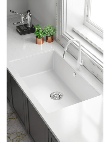 Deante Corda granīta izlietne, 1 bļoda, zem stiprinājuma ZQA_A10D