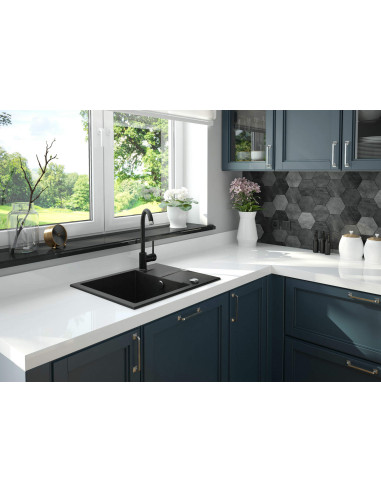 Deante Evora Granīta izlietne, 1-bļoda ar noteku ZQJ_G11A