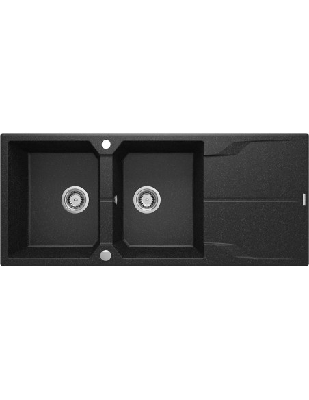 Deante Andante Granīta izlietne, 2-bļoda ar noteku ZQN_2213