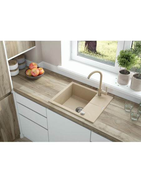 Deante Andante Granīta izlietne, 1 bļoda ar noteku ZQN_711A